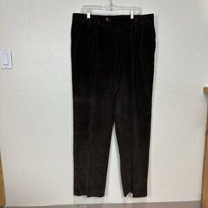 Patrick James Pants Mens 38 Corduroy Soft Poly Blend Dress Casual Brown Straight